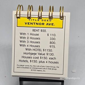 Hand-Assembled Monopoly-Themed Mini Journal - Ventnor
